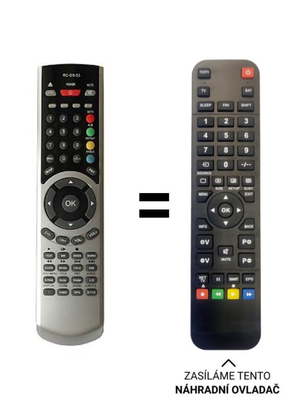 Sencor SLE2200T náhradný diaľkový ovládač iného vzhľadu