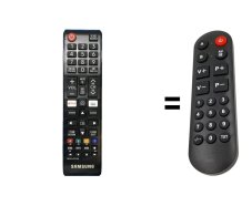 Samsung UE50TU7072 náhradní dálkový ovladač pro seniory