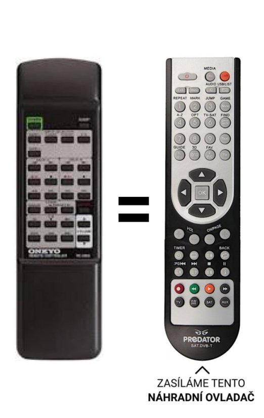 Onkyo RC-330S, TX-8211, TX-2100 náhradní dálkový ovladač jiného vzhledu