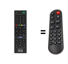 SONY RMT-TX450E náhradný diaľkový ovládač pre seniorov