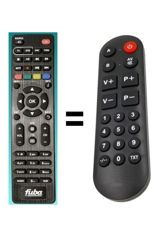 FUBA ODE 8510 náhradní dálkový ovladač pro seniory