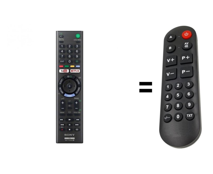 Sony Bravia KDL-32WE615 náhradný diaľkový ovládač pre seniorov.