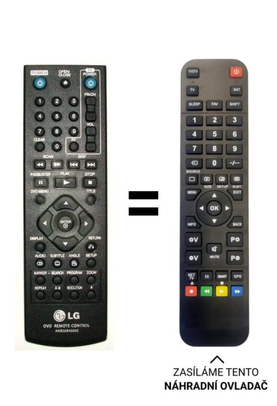 LG AKB35840202 náhradní dálkový ovladač jiného vzhledu