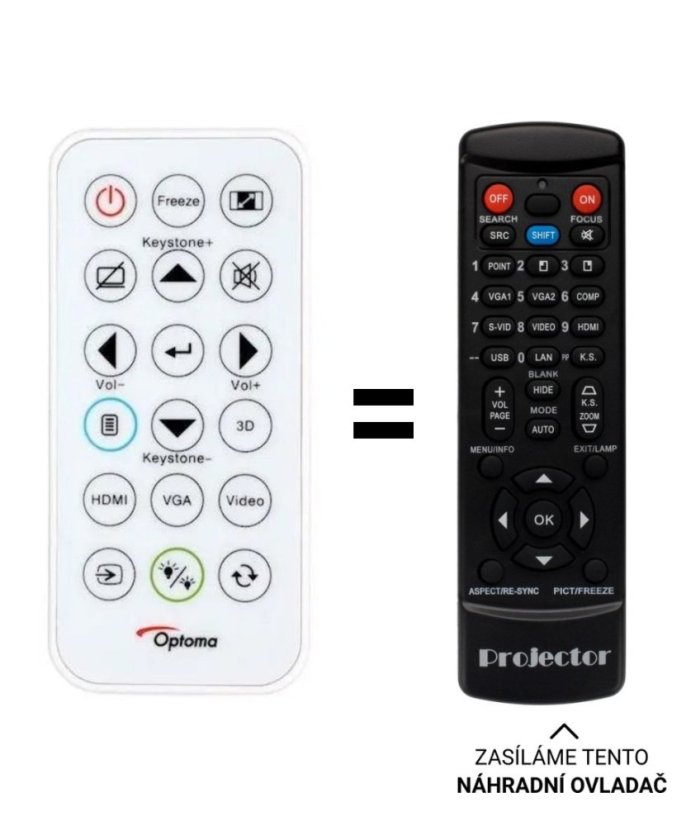 Optoma DAWSZKST replacement remote control for projectors