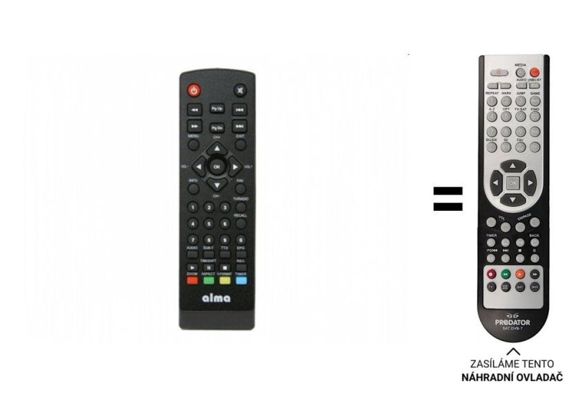 Alma 2650 T2 HD Náhradné diaľkové ovládanie iného vzhľadu
