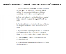 Dreambox DM 500HD náhradní dálkový ovladač stejného vzhledu