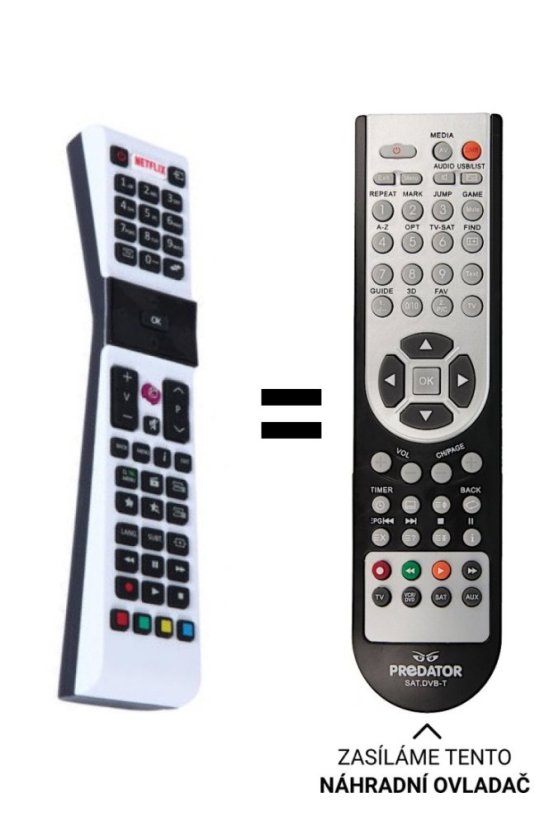 Finlux TVF32FWC5760 Náhradné diaľkové ovládanie iného vzhľadu