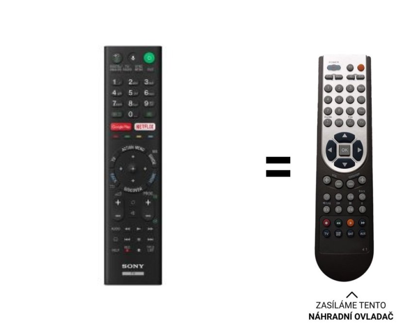 Sony KDL-43WD757 Náhradné diaľkové ovládanie iného vzhľadu