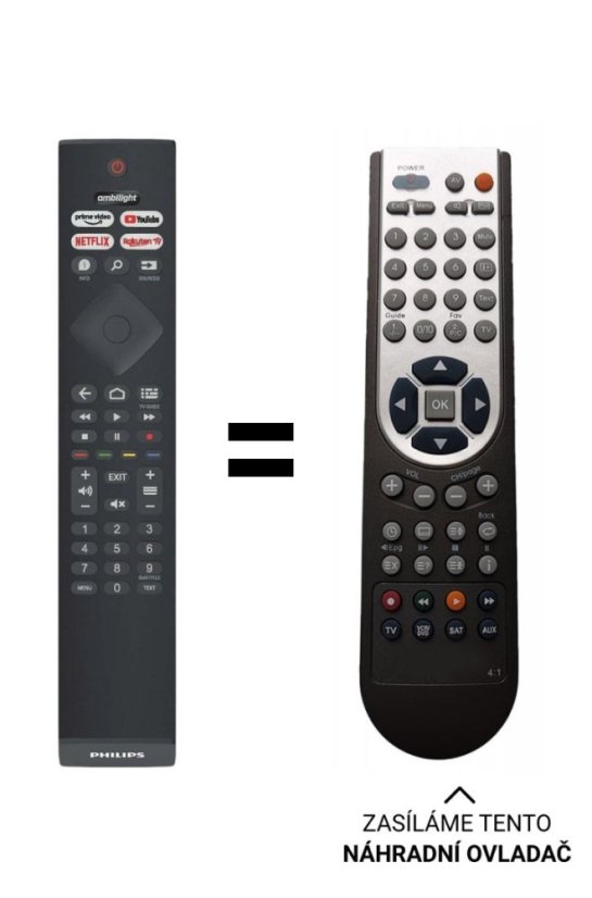 Philips 996592100234 Náhradné diaľkové ovládanie iného vzhľadu