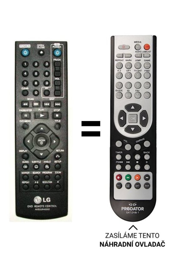 LG COV33662801, AKB35840202 Náhradné diaľkové ovládanie iného vzhľadu