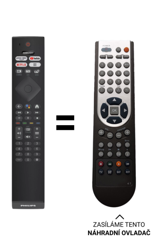 Philips YKF474-BT27, 996592300991 nahradenie diaľkového ovládania iného vzhľadu