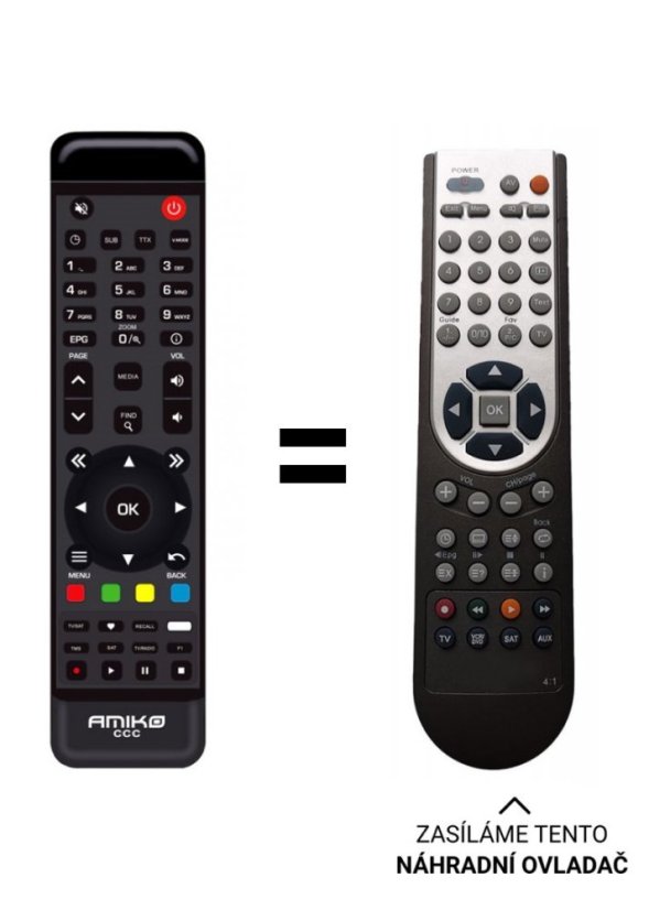 AMiko Mira 2 WiFi, Mini 4K Combo Nahradenie diaľkového ovládania iného vzhľadu