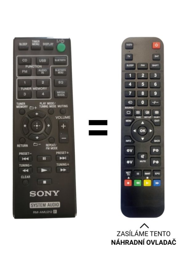 Sony RM-AMU212 náhradný diaľkový ovládač iného vzhľadu