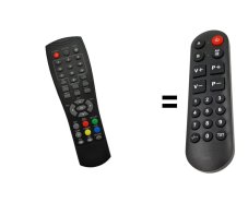 Mascom MC550T, MC550, MC525T, MC510T, Optex ORT8841, Gogen DVB-T137TU náhradní dálkový ovladač pro seniory