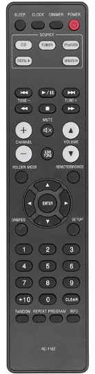 Denon RC-1162, RCDM39, RCD-M39DAB náhradní dálkový ovladač stejného vzhledu