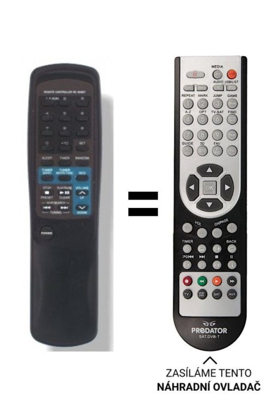 AIWA RC-6AS07, LCX-10R, LCX-100 Replacement Remote Control.