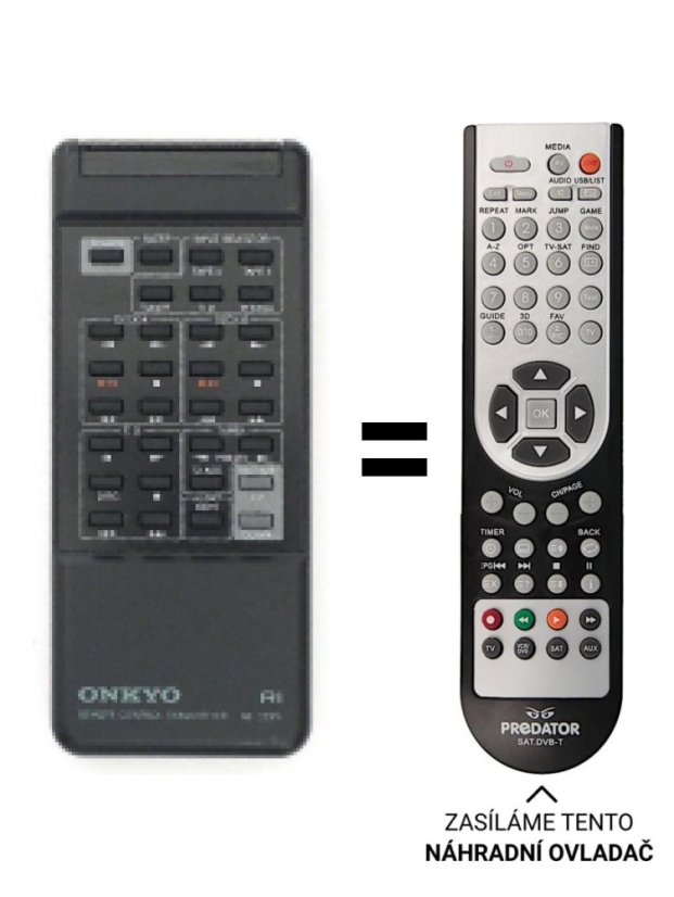 Onkyo TX-9021 náhradní dálkový ovladač jiného vzhledu