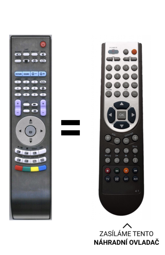 AMOI LC32AF1E, LC37AF1E, LC40AF1E Replacement Remote Control.