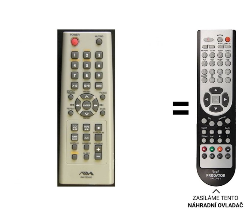 AIWA RM-Z20020 Replacement Remote Control
