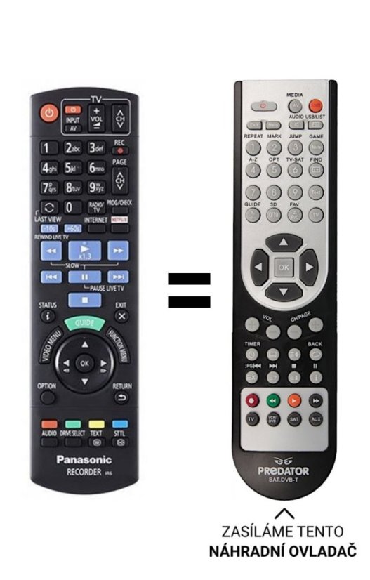 Panasonic N2QAABB001114 Náhradné diaľkové ovládanie iného vzhľadu