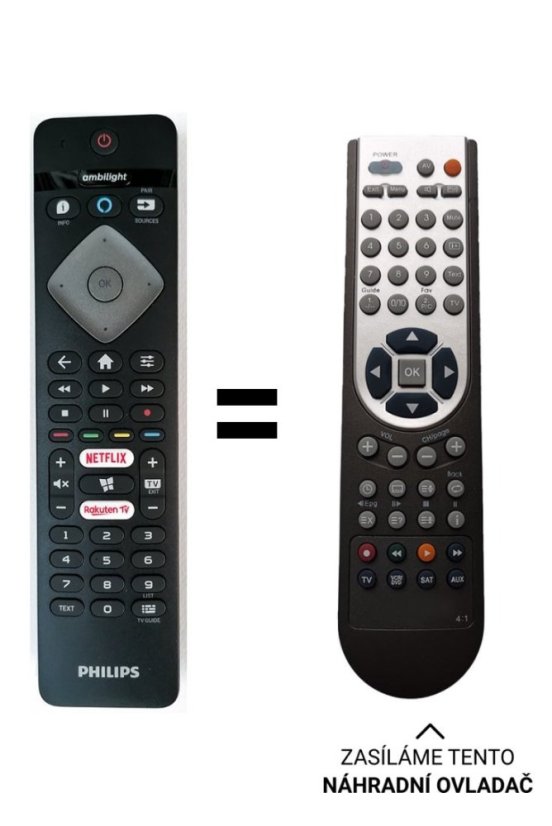 Philips 55pus7855 náhradné diaľkové ovládanie iného vzhľadu