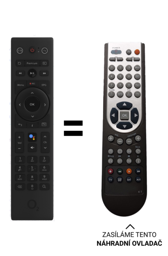 Náhradní dálkový ovladač O2 TV Box (2023)