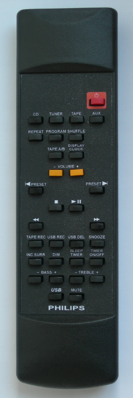 Philips MCM760, MCM761 náhradní dálkový ovladač stejného vzhledu
