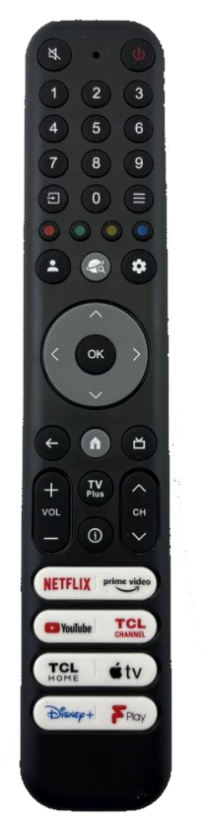 TCL RC802N, RC802V, RC813, RC833, RC901V, RC902N, RC902V replacement remote control of the same appearance