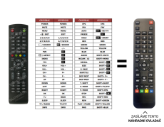 VOX 32DSA311B, 32YD200 replacement remote control of a different appearance
