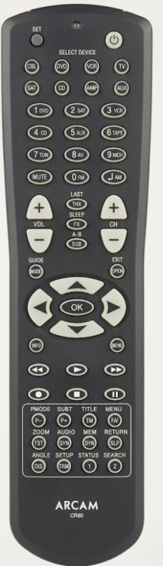 Arcam AVR300 náhradní dálkový ovladač
