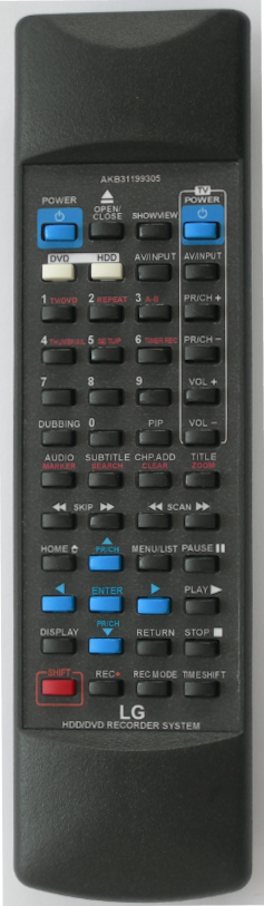 LG RH277 AKB31199305 Ersatzfernbedienung mit identischer Beschriftung