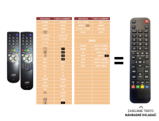 JVC AV28WFT1-EKS (TV+DVD), AV28WFT1EKS (TV+DVD) náhradní dálkový ovladač jiného vzhledu