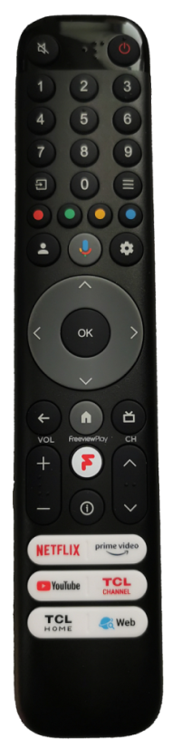TCL 65X10 original remote control with voice commands.