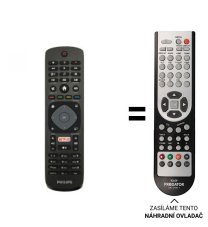 Philips 996596002916, HOF-47I-GJ14255 Náhradné diaľkové ovládanie iného vzhľadu