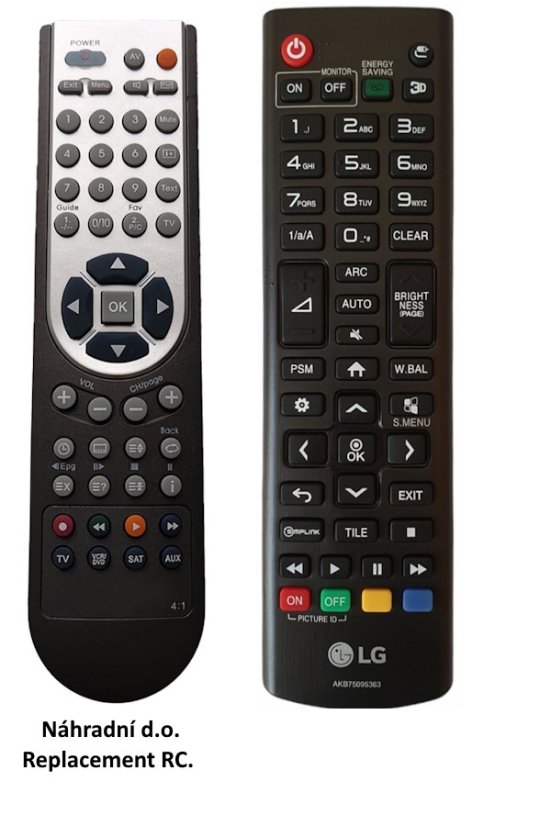 LG AKB75095363 replacement remote control without the need for setup.