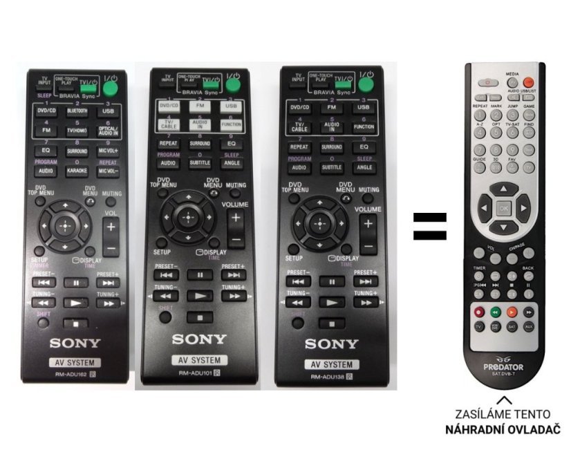 Sony RM-AD162, RM-AD101, RM-AD138 Replacement Remote Control