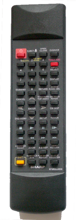 COMBO VHS DVD SHARP DV-RW250  náhradní dálkový ovladač se stejným popisem