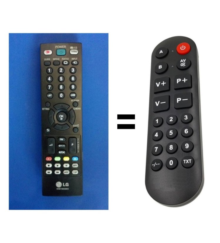LG AKB73655803 náhradní dálkový ovladač pro seniory