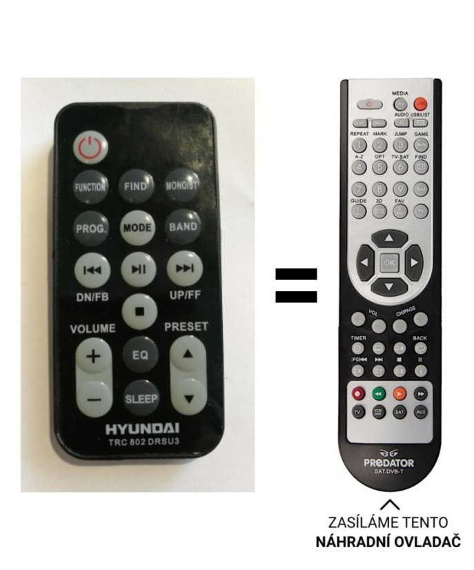 Hyundai TRC 802 DRSU3 Replacement Remote Control