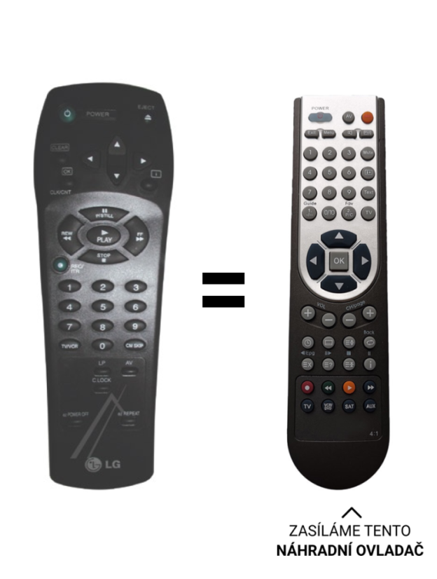 LG 6711R1P019B  replacement remote control BC909P