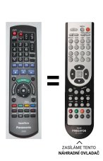 Panasonic N2QAABB000129, DMR-EX77, DMR-EX87 Náhradné diaľkové ovládanie iného vzhľadu