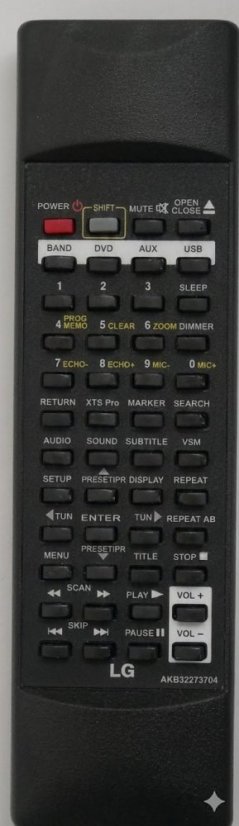 LG HT362, AKB32273704 náhradní dálkový ovladač se stejným popisem