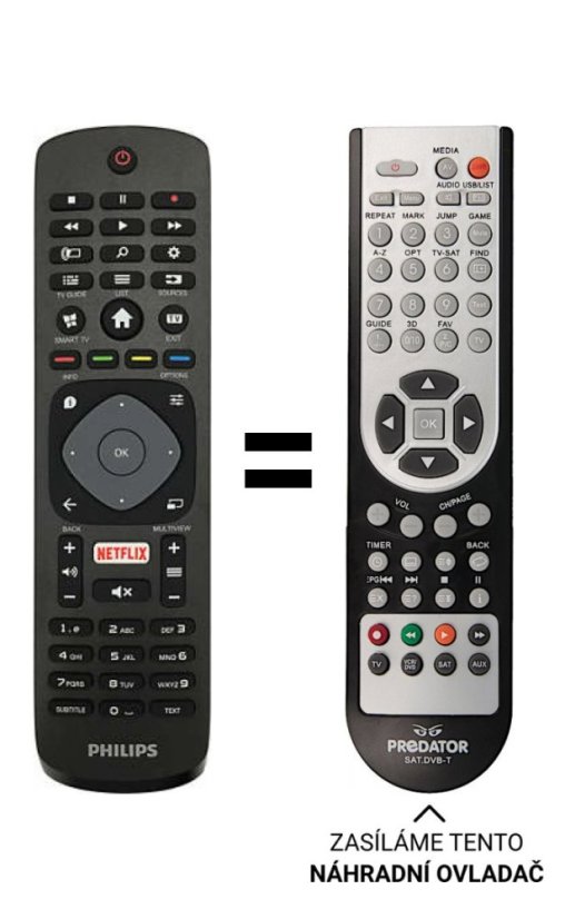 Philips 996597001909, RC1547 Náhradné diaľkové ovládanie iného vzhľadu
