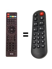 Ecg 24LED610D PVR náhradný diaľkový ovládač pre seniorov.