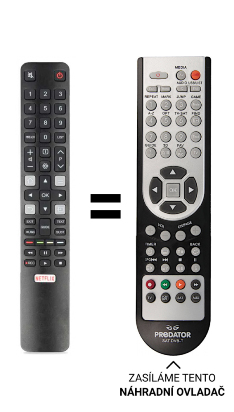 TCL 65C715 náhradní dálkový ovladač jiného vzhledu