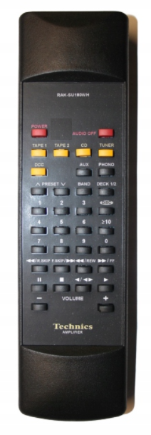 Technics RAK-SU129WH replacement remote control with the same description