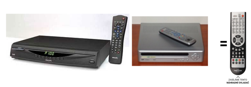 UPC Philips RC2582 náhradní dálkový ovladač jiného vzhledu
