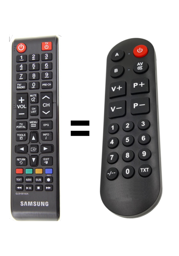 Samsung GL59-00160C náhradní dálkový ovladač pro seniory