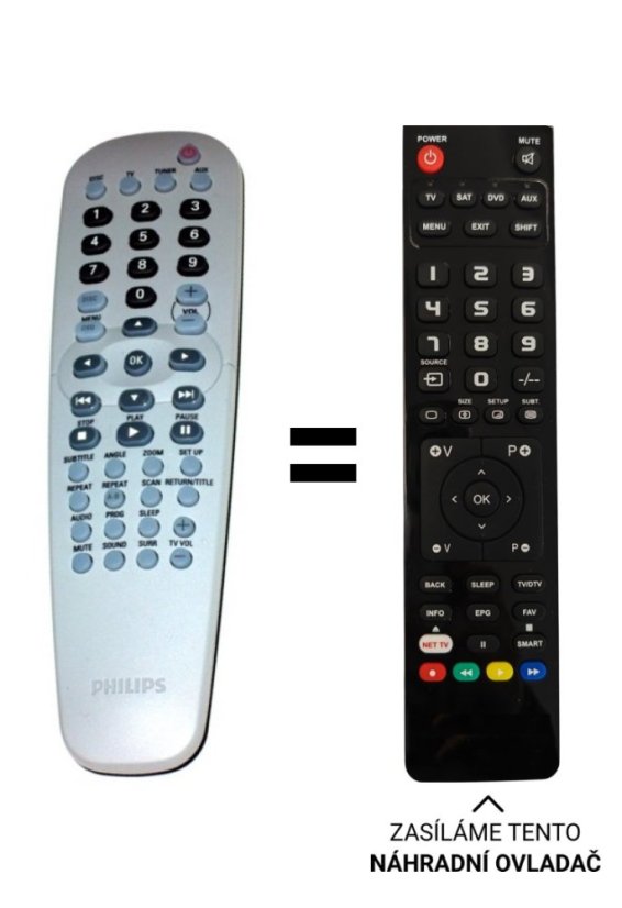 Philips RC19245015 náhradní dálkový ovladač jiného vzhledu