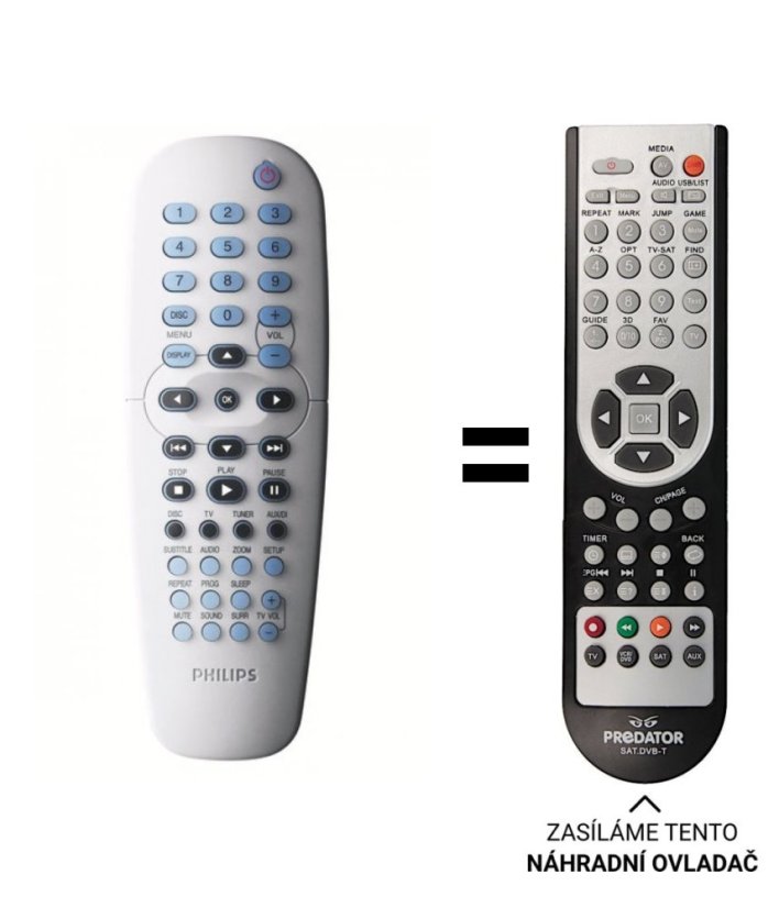 Philips 313925870111 náhradní dálkový ovladač jiného vzhledu